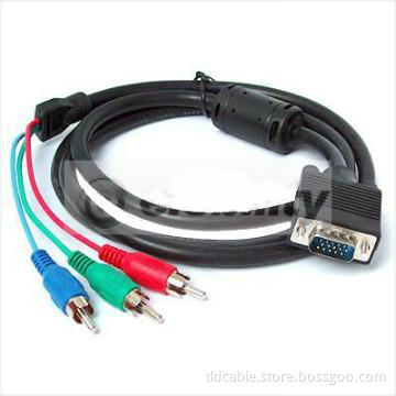 World popular SVGA to 3RCA AV Audio Video M/M Cable